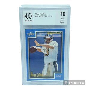 Football Card 1999 Score #37 Kerry Collins BCCG Mint 10  Graded Card